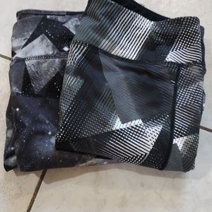 2 Pair Lycra/Spandex Workout, Bike Pants